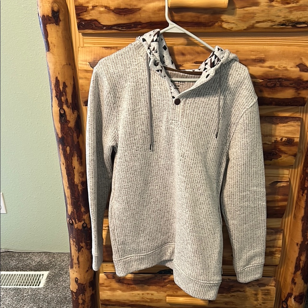 Depart West Hooded Sweater with Patterned Lining